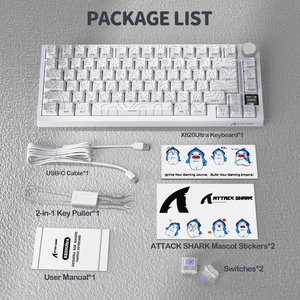 ATTACK SHARK X820Ultra Tri-mode Gasket Mechanical Keyboard - Bear Hugs
