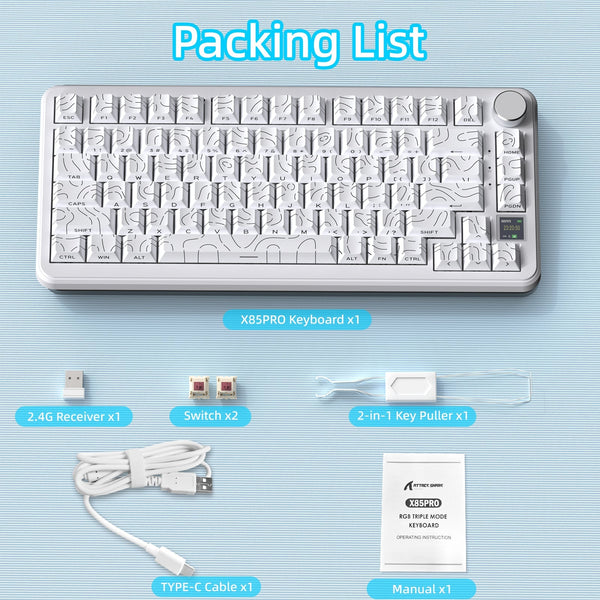 ATTACK SHARK X85 PRO QMK Mechanical Keyboard