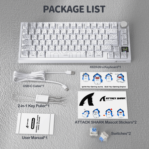 ATTACK SHARK X820Ultra Tri-mode Gasket Mechanical Keyboard - Bear Hugs
