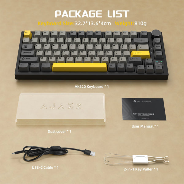 ATTACK SHARK x AJAZZ AK820 Pro Gasket Keyboard