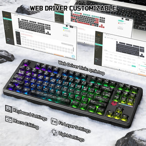 ATTACK SHARK X87 ULTRA Wireless Mechanical Keyboard With 8K Wireless Receiver - Bear Hugs