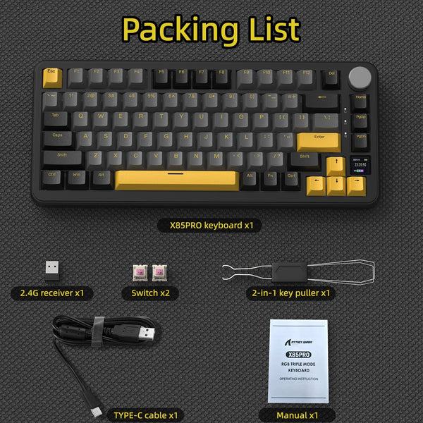 ATTACK SHARK X85 PRO QMK Mechanical Keyboard