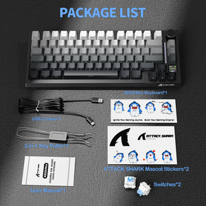 ATTACK SHARK X820Ultra Tri-mode Gasket Mechanical Keyboard - Bear Hugs