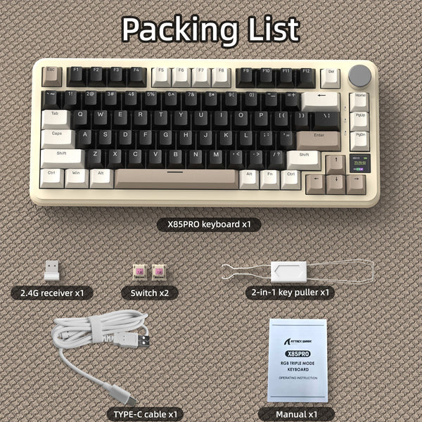 ATTACK SHARK X85 PRO QMK Mechanical Keyboard
