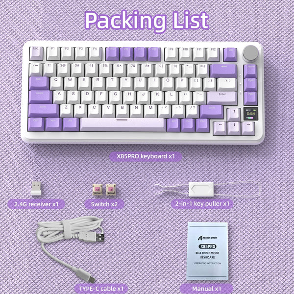 ATTACK SHARK X85 PRO QMK Mechanical Keyboard