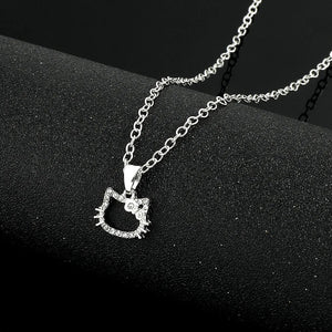 Hello Kitty Silver Sparkle Twin Necklace Set