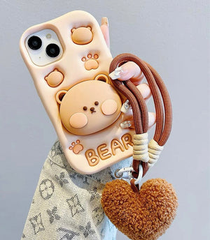 Kawaii Bear Phone Case for iPhone 11/11pro max/12/12pro max/13/13pro/13pro max/14/14pro/14pro max/15/15pro/15pro max PN6942 - Bear Hugs