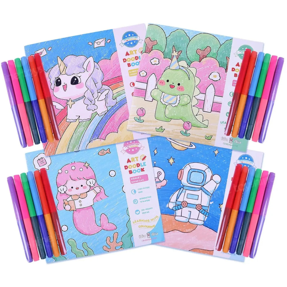 WonderRealm Dual Sided Doodle Book