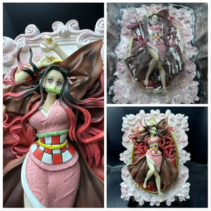 Nezuko 3D Waifu Frame Center Figure (33 cm)