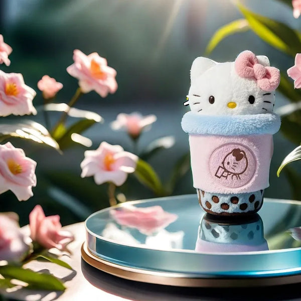 Hello Kitty Milk Tea Cup Plush Doll