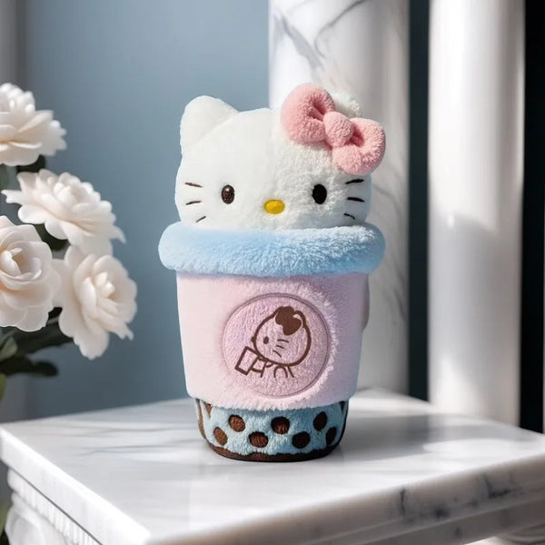 Hello Kitty Milk Tea Cup Plush Doll