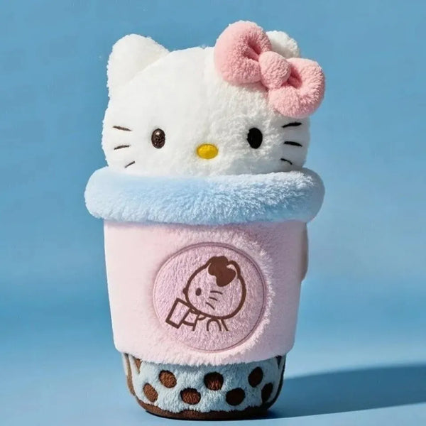 Hello Kitty Milk Tea Cup Plush Doll