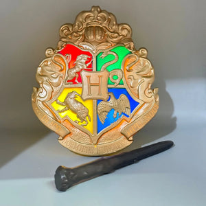 HP Hogwarts Wand Control Crest Lamp