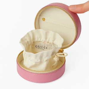 Luxury G Blush Elegance Round Jewellery Case
