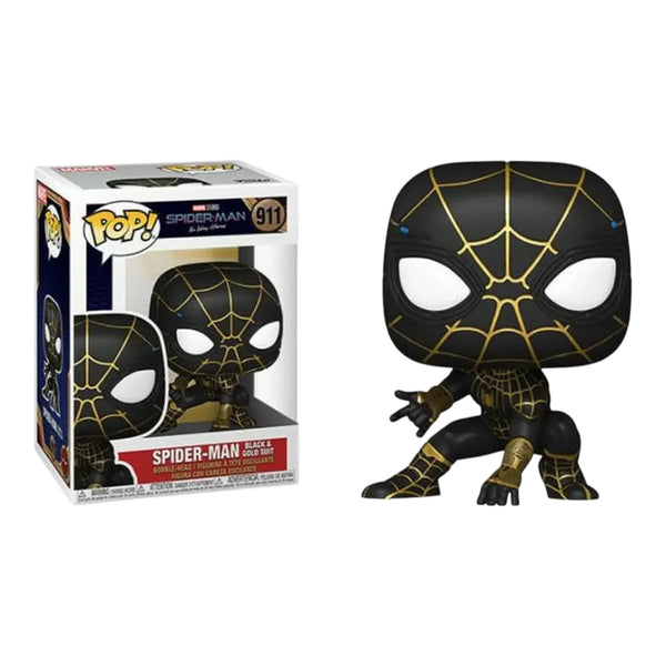 Funko Pop Spiderman Black Gold Suit 911 Figure