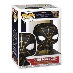 Funko Pop Spiderman Black Gold Suit 911 Figure