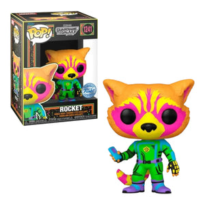 Funko Pop Marvel GOTG-3 Rocket Blacklight 1241 Figure