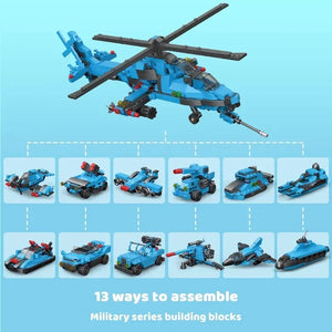 Decool Fighter Helicopter Building Blocks (727 Pcs)