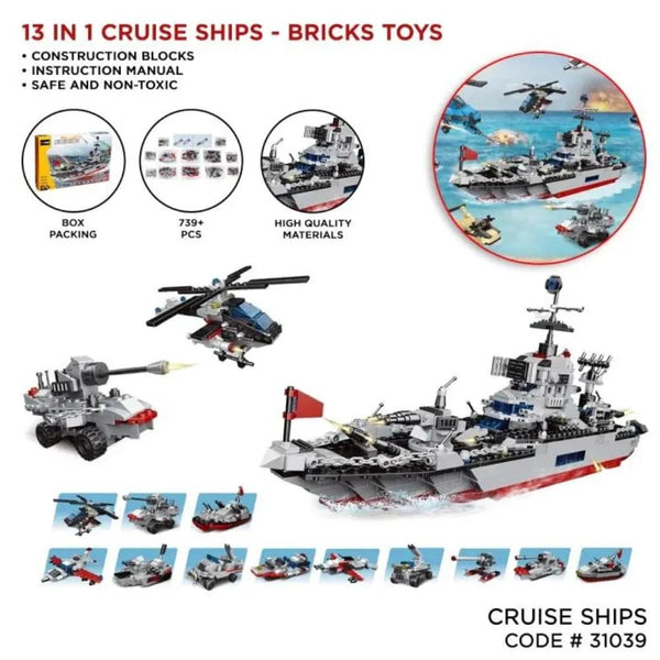 Decool Battle Cruiser Building Blocks (739 Pcs)
