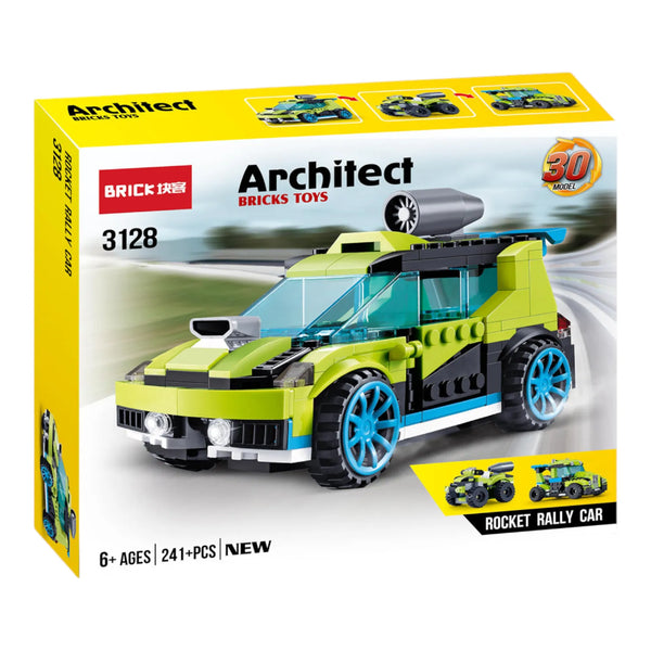Brick Rocket Rally 3-in-1 Car Building Blocks (241 Pcs)