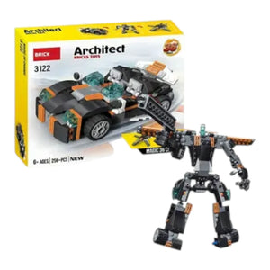 Brick 36-in-1 Magic Change Car Building Blocks (256 Pcs)