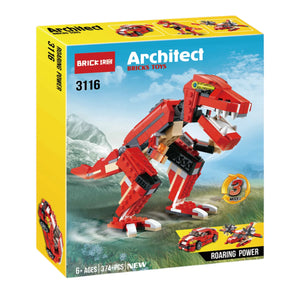 Brick Roaring Power 3-in-1 Building Blocks (374 Pcs)