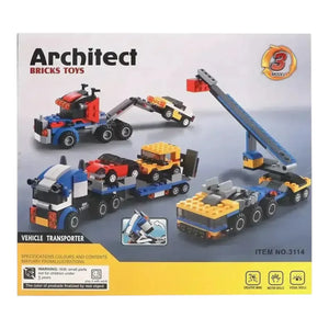 Brick Vehicle Transporter 3-in-1 Building Blocks (264 Pcs)