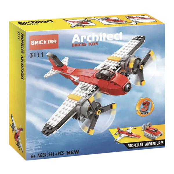 Brick Propeller Adventures 3-in-1 Building Blocks (241 Pcs)