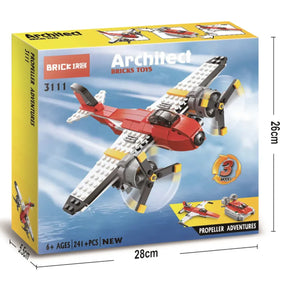 Brick Propeller Adventures 3-in-1 Building Blocks (241 Pcs)