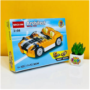 Brick Sunset Speeder 3-in-1 Building Blocks (119 Pcs)