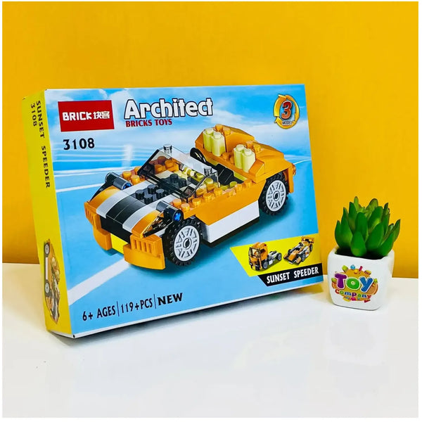 Brick Sunset Speeder 3-in-1 Building Blocks (119 Pcs)