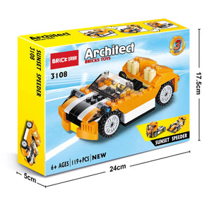 Brick Sunset Speeder 3-in-1 Building Blocks (119 Pcs)