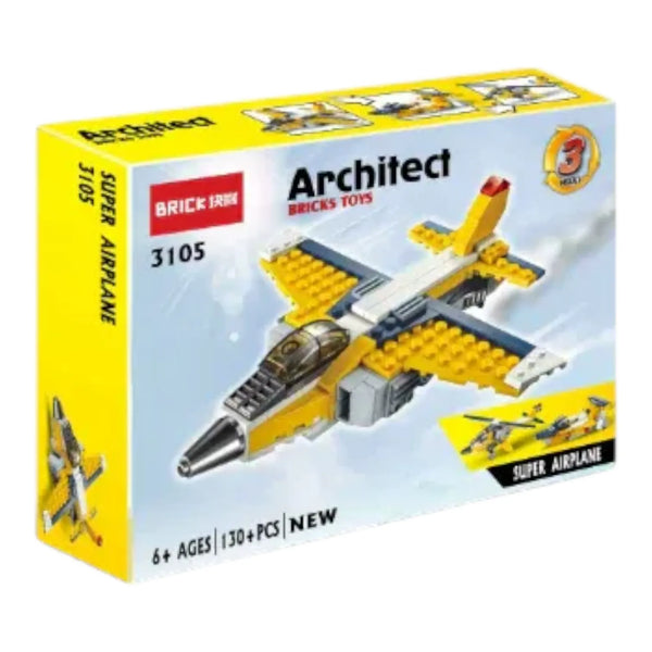 Brick Super Airplane 3-in-1 Building Blocks (130 Pcs)