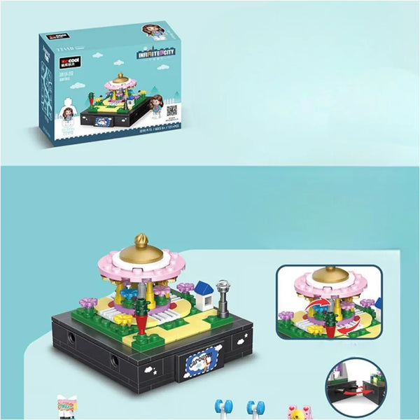 DECOOL Amusement Park Carousel Building Blocks (121 Pcs)