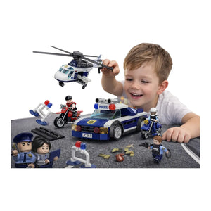 DECOOL Police High-Speed Chase Building Blocks (424 Pcs)