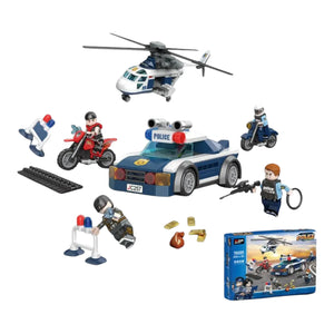 DECOOL Police High-Speed Chase Building Blocks (424 Pcs)