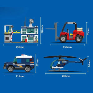 DECOOL Police Bureau Building Blocks (1129 Pcs)