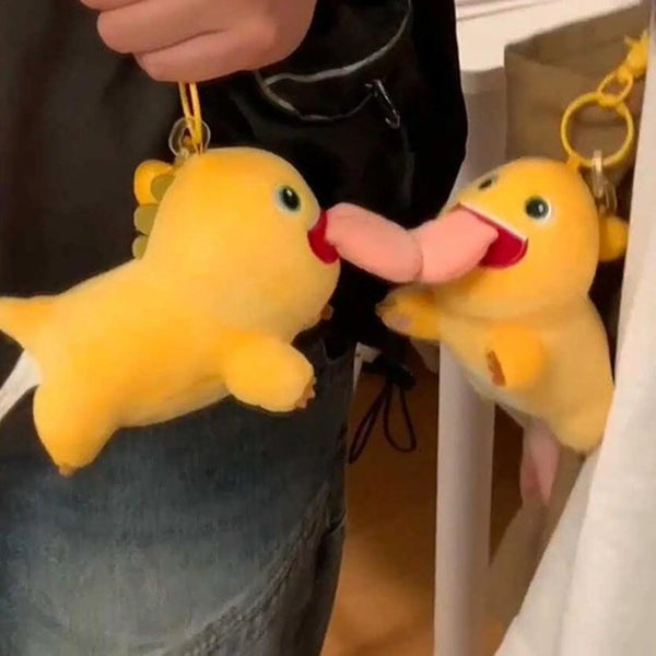 Nailong Tongue Attract Couple Keychain