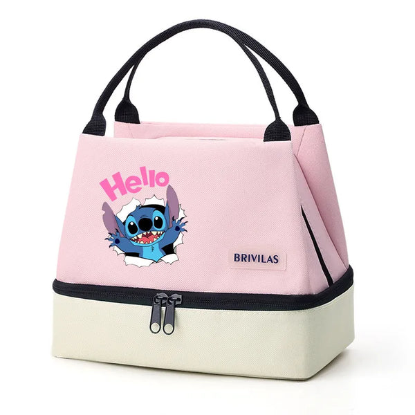 Stitch Glitch Contrasting Color Lunch Tote
