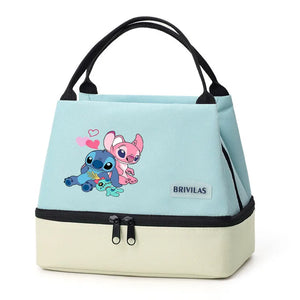 Stitch Glitch Contrasting Color Lunch Tote