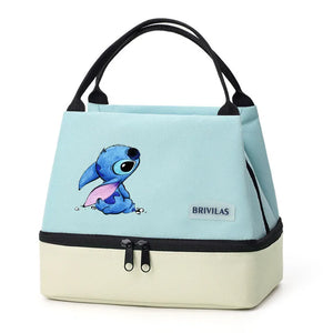 Stitch Glitch Contrasting Color Lunch Tote
