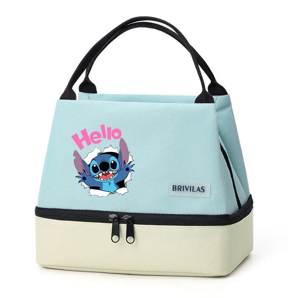 Stitch Glitch Contrasting Color Lunch Tote
