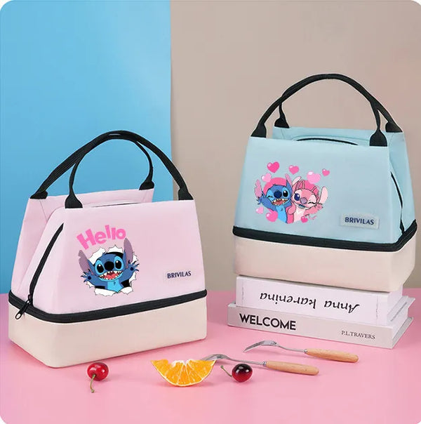 Stitch Glitch Contrasting Color Lunch Tote