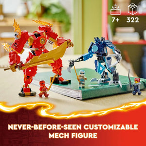 Ninja City Kai’s Elemental Fire Mech Building Blocks (322 Pcs)