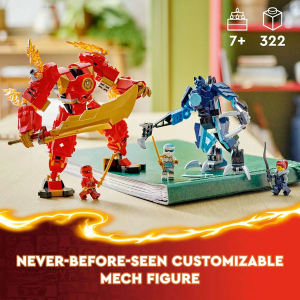 Ninja City Kai’s Elemental Fire Mech Building Blocks (322 Pcs)