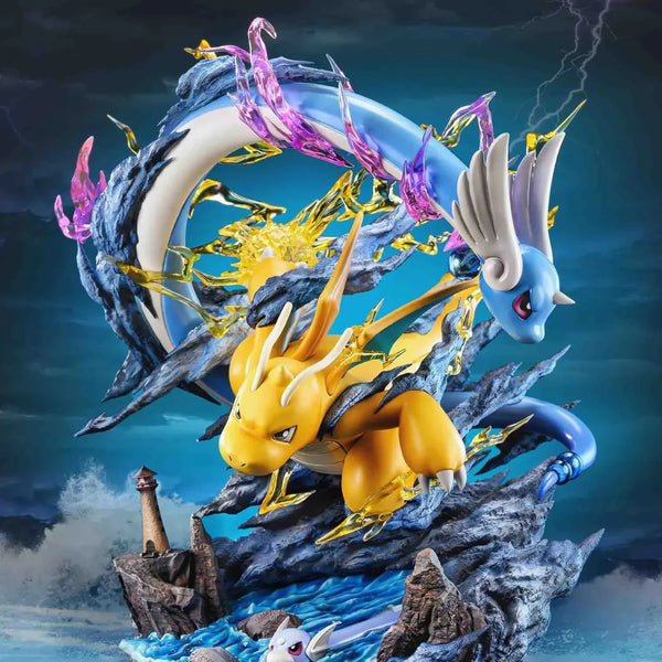 Fantasy Studios Dragonite Family Evolution LED Statue (30 cm)