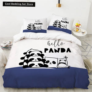 Mono Bamboo Panda Bedding Set