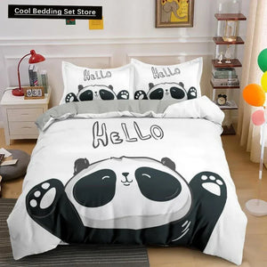 Mono Bamboo Panda Bedding Set