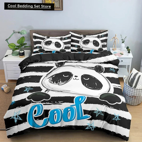 Mono Bamboo Panda Bedding Set