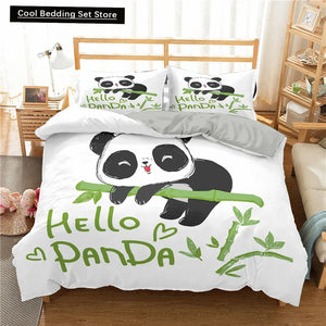 Mono Bamboo Panda Bedding Set